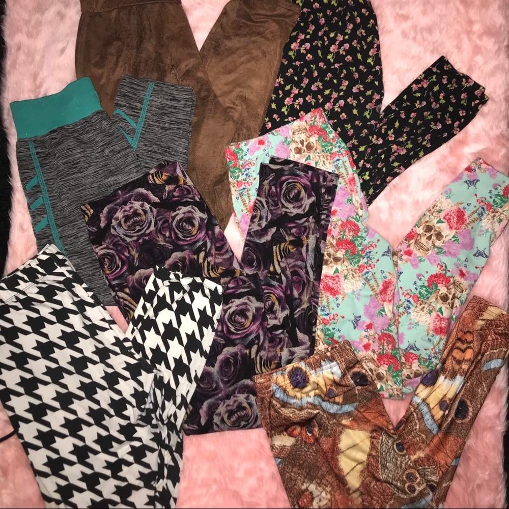 graphic print legging bundle (army one comes free)